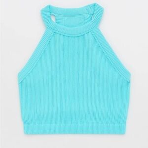 Aerie Superchill Seamless High Neck Bra Top